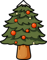 Christmas tree with decoration balls, PNG file no background