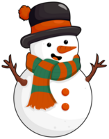 Cute Christmas snowman clipart,PNG file no background png
