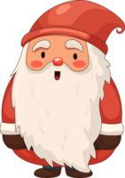 Cute Santa Claus cartoon character flat design clipart, PNG file no background