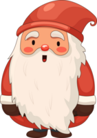 schattig de kerstman claus tekenfilm karakter vlak ontwerp clip art, PNG het dossier Nee achtergrond