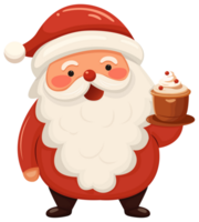 süß Santa claus Karikatur Charakter eben Design Clip Art, png Datei Nein Hintergrund