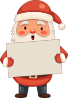 Cute Santa Claus cartoon character flat design clipart, PNG file no background