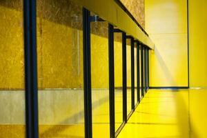 yellow room modern art open door background texture architecture photo