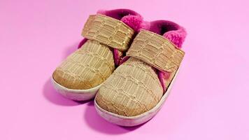 Cute pink children's shoes photo