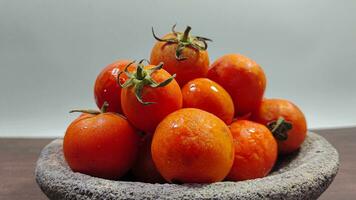 Fresh and healthy tomatoes photo