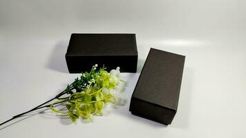 Black box photo for your business product packaging mockup