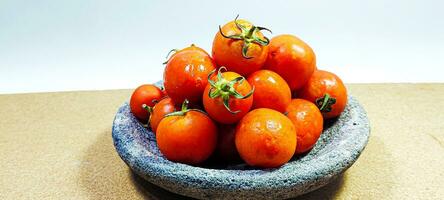 Fresh and healthy tomatoes photo