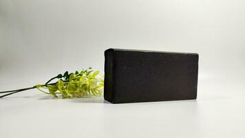 Black box photo for your business product packaging mockup