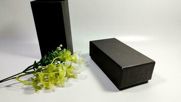 Black box photo for your business product packaging mockup