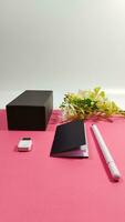 Black box photo for your business product packaging mockup