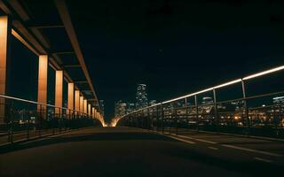 ai generado urbano serenidad noche luces y arquitectónico belleza ai generado foto