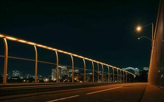 ai generado urbano serenidad noche luces y arquitectónico belleza ai generado foto