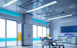 AI generated Futuristic Healing Hub Advancing Healthcare ai generated photo