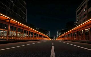 ai generado urbano serenidad noche luces y arquitectónico belleza ai generado foto