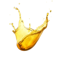 AI generated Cooking Oil Splash on isolated background .Created with Generative AI technology. png