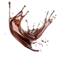 AI generated Chocolate Splash on isolated background .Created with Generative AI technology. png