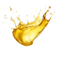 AI generated Cooking Oil Splash on isolated background .Created with Generative AI technology. png