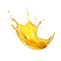 AI generated Cooking Oil Splash on isolated background .Created with Generative AI technology. png