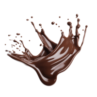 ai gerado chocolate respingo em isolado fundo .criada com generativo ai tecnologia. png