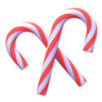 3d Illustration Weihnachten Süßigkeiten Objekt. 3d kreativ Weihnachten Design Symbol. 3d Wiedergabe. png