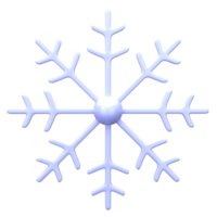 3d illustration of snowflakes object. 3D creative Christmas design icon. 3D Rendering. png