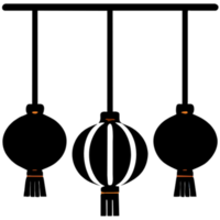 ai généré chinois lanternes pendaison vers le bas png