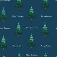 the seamless christmas pattern with stylized Christmas tree on the blue background vector