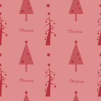 The interesting simple seamless xmas pattern with fir-trees on the pink background vector