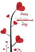 14 february, happy valentine day creative love composition of the hearts, papercraft vector