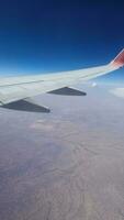 airplane wing, airplane flight. it can be used for posts and stories, used as a background for design photo