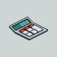 Pixel art illustration Calculator. Pixelated Calculator. Math Calculator pixelated for the pixel art game and icon for website and video game. old school retro. vector