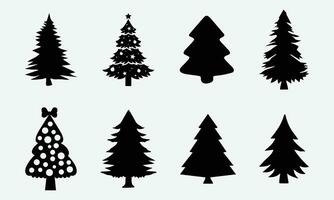 Christmas trees silhouette vector, graphics vector