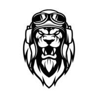 Lion Pilot Outline vector