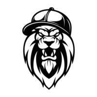 Lion Hat Outline vector