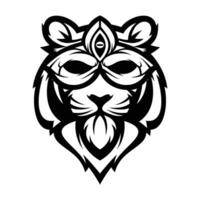 Tiger Masked Outline vector