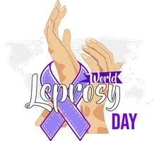 Flat vector illustration of World leprosy day which can be use in banner, card