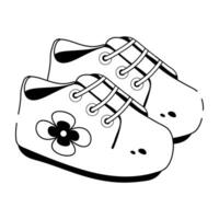 Trendy Crib Shoes vector