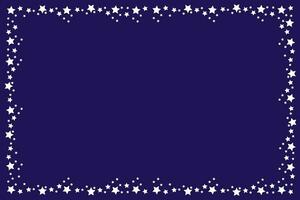 vector festivo oscuro azul antecedentes - vector rectangular Navidad oscuro azul antecedentes - bandera con un marco de blanco pequeño volumétrico estrellas con espacio para texto