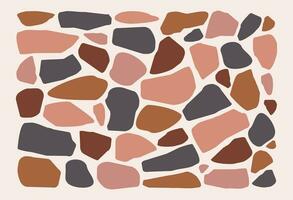 Abstract rectangular background of colored spot stones vector