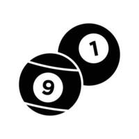 billiard ball icon vector design template simple and clean