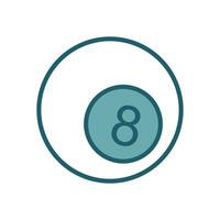 billiard ball icon vector design template simple and clean