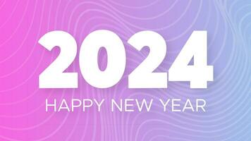 2024 Happy New Year on colorful background vector