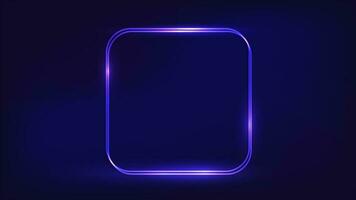 Neon double frame with shining effects vector