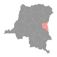 sur kivu provincia mapa, administrativo división de democrático república de el congo vector ilustración.