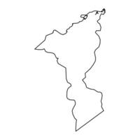 Cortes department map, administrative division of Honduras. Vector illustration.