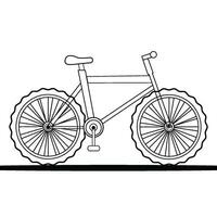 bicicleta línea Arte vector diseño