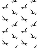 Vector seamless pattern of hand drawn pterodactyl