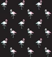 Vector seamless pattern of flamingo silhouette