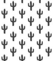 Vector seamless pattern of doodle cactus