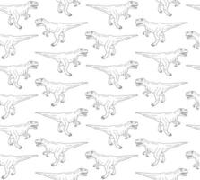 Vector seamless pattern of tyrannosaur rex